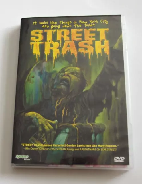 Street Trash region 1  DVD Synapse films Rare 1987 Uncut c/w Viper Stickers