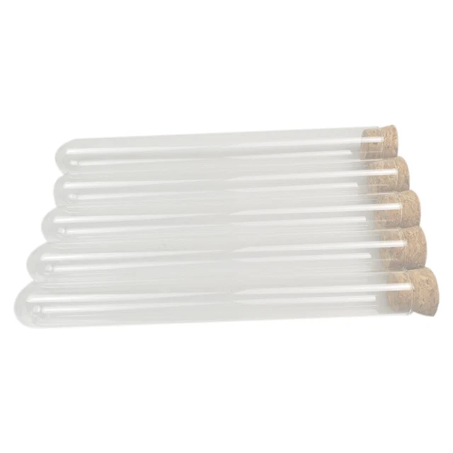 50Pcs 20X150Mm 30Ml Plastic Tube With Cork ,Clear Wedding Favor Gift Tube PaZ2H6