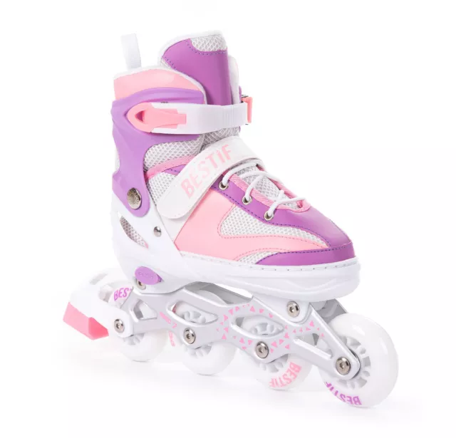 Inliner Mädchen Damen Inlineskates 4in1 Rollschuhe Schlittschuhe Verstellbar 2