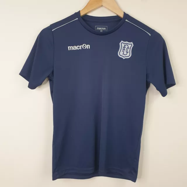 Dundee FC Football T Shirt Mens XS Navy Blue Macron Training Top Jersey