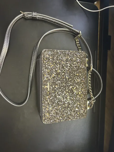 Kate Spade Laurel Way Glitter Maisie Gunmetal Crossbody