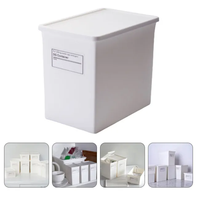White Pp Daily Storage Office Plastic Toy Organizer Basket with Lid Decorative
