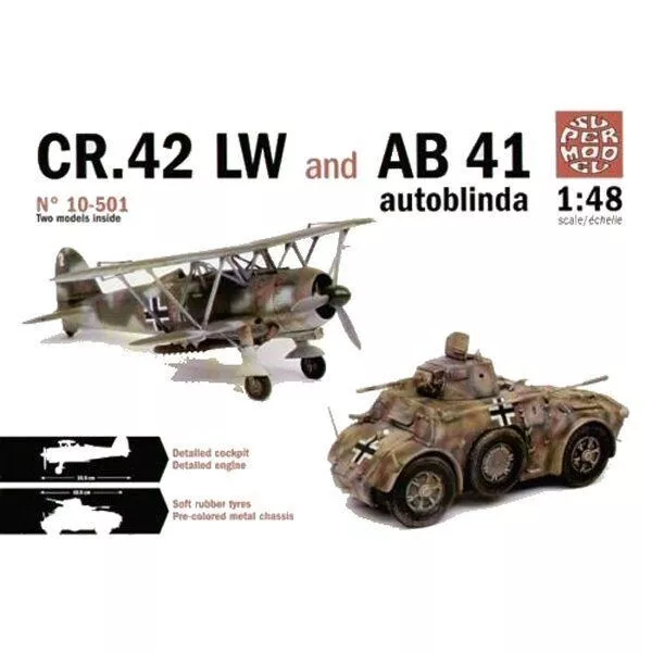 ITALERI  10501 - SCALA 1 : 48 Autoblindo AB 41 e CR 42 LW