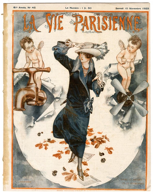 La Vie Parisienne magazine November 10, 1923 Herouard George Barbier La Vie Parisienne magazine November 10, 1923 Herouard George Barbier