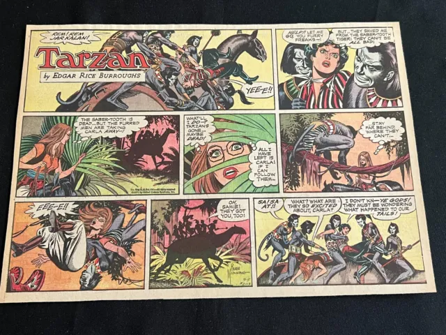 #H04 TARZAN by Russ Manning Lot of 17 Sunday Half Page Comic Strips 1971 ERB