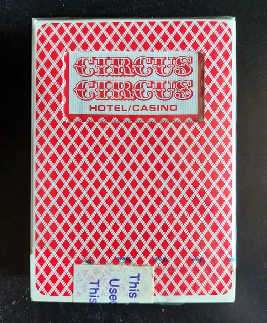 Vintage CIRCUS CIRCUS Hotel/Casino ~ "BEE" Game Used Playing Cards ~ Red Deck