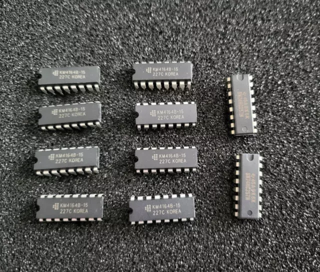 Commodore 64 4164 RAM  x8 and x2 74HC257N Multiplexer Chips - RAM Kit