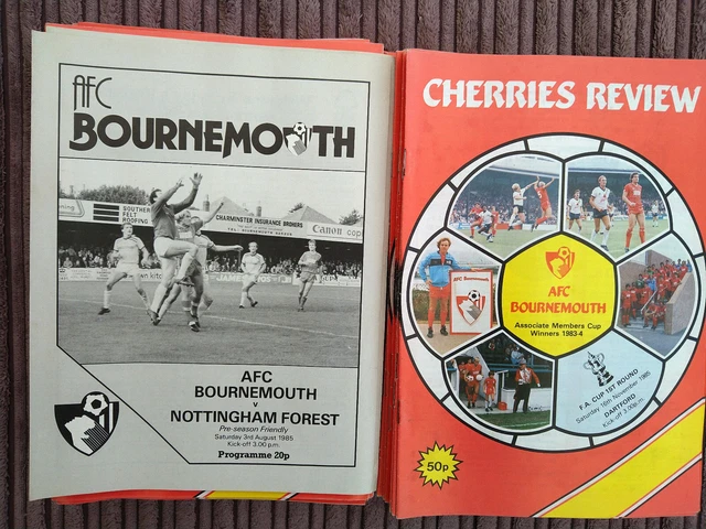 AFC BOURNEMOUTH HOME Programmes 19851992 You Select £3.00 PicClick UK