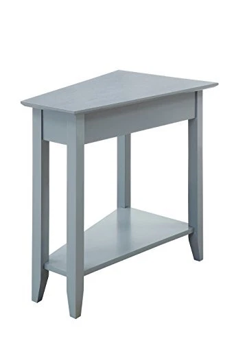 Convenience Concepts American Heritage Wedge End Table Gray																		...