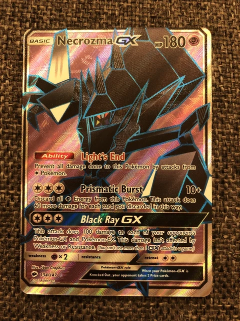 Necrozma GX Full Art 134/147 Pokemon Card Burning Shadows pack fresh