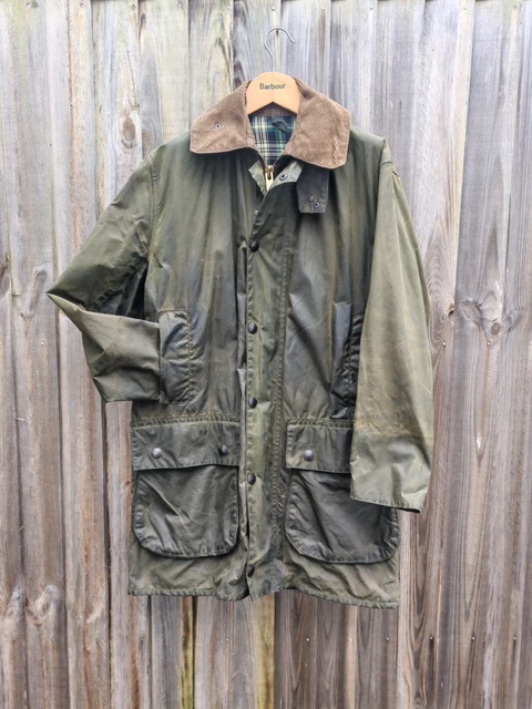 BARBOUR BORDER WAX jacket 44 Green Early Twin Warrant BARBOUR BORDER WAX jacket 44 Green Early Twin Warrant
