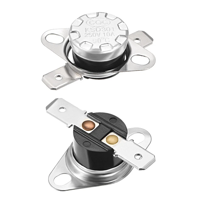 Interrupteur Thermostat Réglable 10A 250V - Pour Radiateur électrique, Contrôle De Température, Métal Robuste