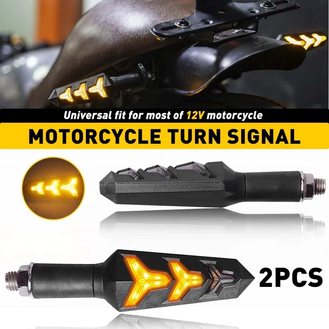 2X Flowing LED Turn Signal Light For Kawasaki Ninja 250R 300 500R 650 650R 750R
