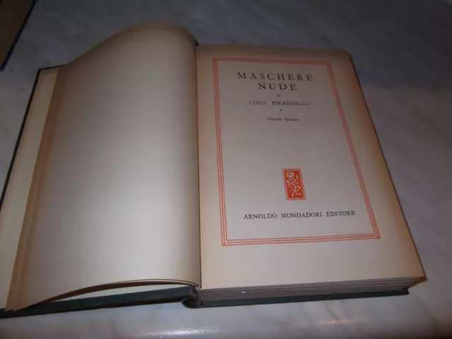 Luigi Pirandello  Maschere Nude  Volume Quarto  1949 Omnibus Mondadori