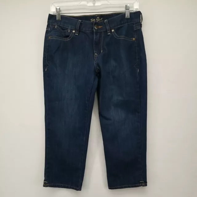 OLD NAVY THE Flirt Womens Jeans Blue 4 Denim Pants Mid Rise Crop Capri ...