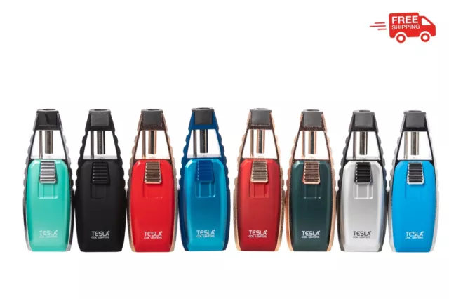 TESLA® COIL LIGHTERS Single Jet Flame Butane Refillable Torch Lighter  $19.95 - PicClick