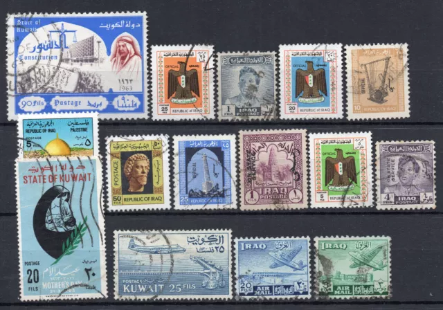 Schönes altes Briefmarken-Lot aus IRAK / KUWAIT, mit Flugpost-Marken