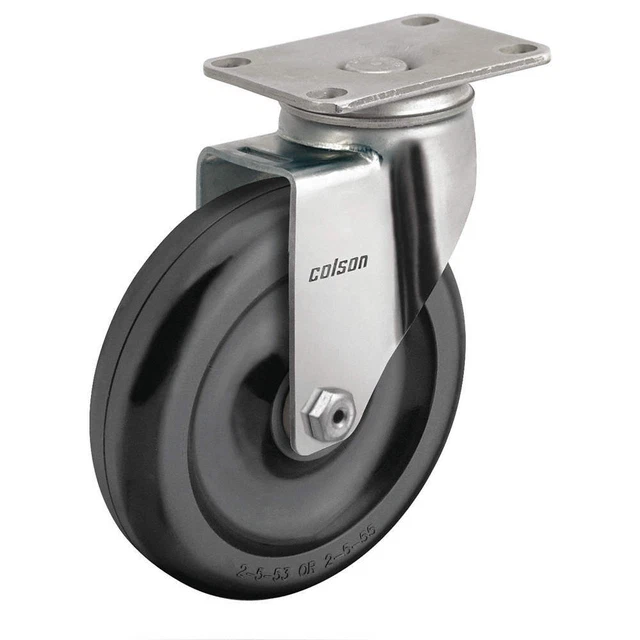 COLSON 2.33456.42 Plate Caster,Swivel,3" Wheel Dia.