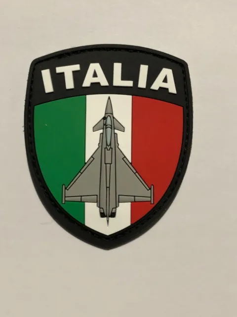 Patch Aeronautica Militare - Scudetto Italia Eurofighter Pvc Grigio