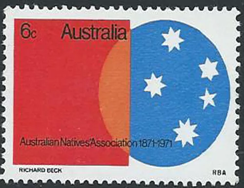 1971 6c 'Centenary of Foundation of Australian Natives Association' Stamp:Muh