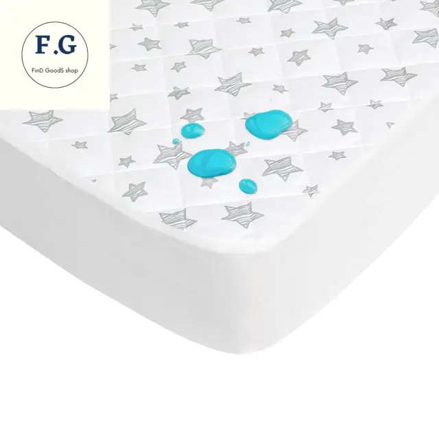 28''x52'' Waterproof Fitted Crib Mattress Pad & Toddler Protector Baby White NEW