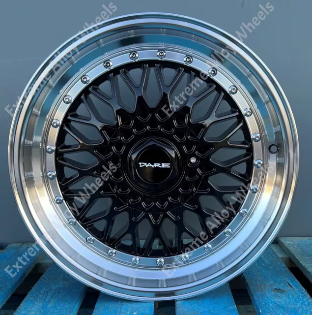 Alloy Wheels 15" RS For Volkswagen 4 Stud 4x100 Black