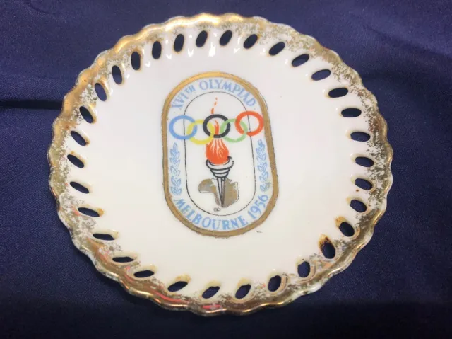 1956 Melbourne Olympic games Fine Porcelain Small Plate