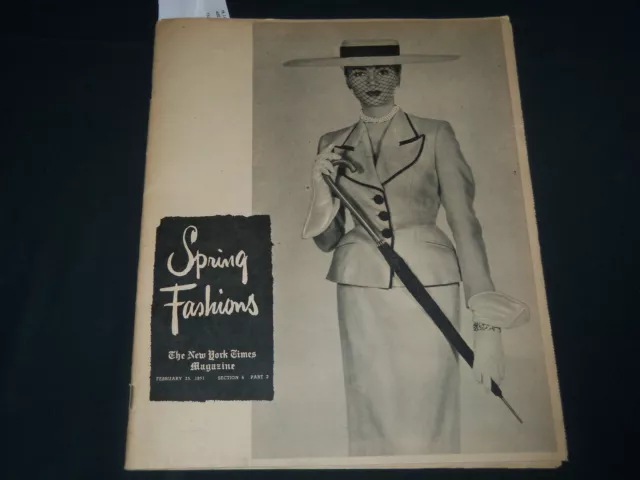 1951 February 25 New York Times Magazine Section - Spring Fashions - Np 3765