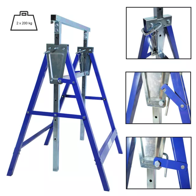 2x Arbeitsbock Gerüstbock Stützbock Montagebock Klappbock Werkstatt A1