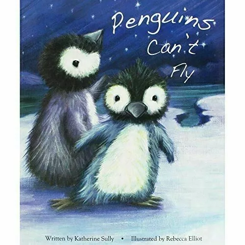 Large Childrens Bedtime Story Penguins Can't Fly Animal Picture Book Kids 1708