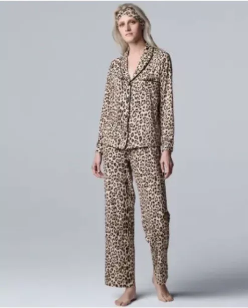Women's Simply Vera Vera Wang 3-Piece Velour Pajamas & Socks Set