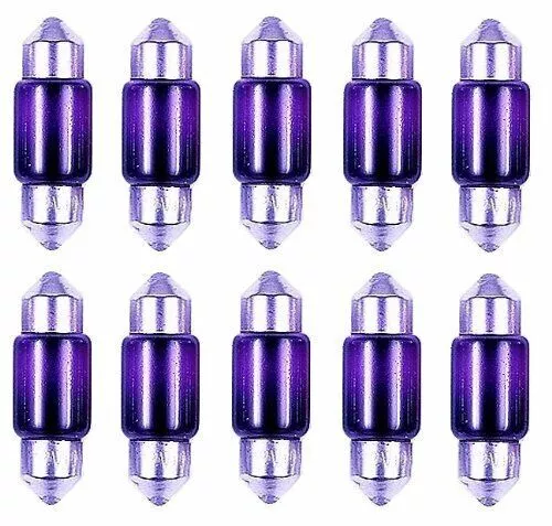 10x 3175 Purple 30MM 31MM Bright Dome Lamp Car Mini Festoon Light bulbs DE3175