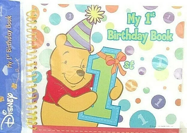 Winnie the Pooh My 1st Birthday Book memory keepsake baby book albums Disney new