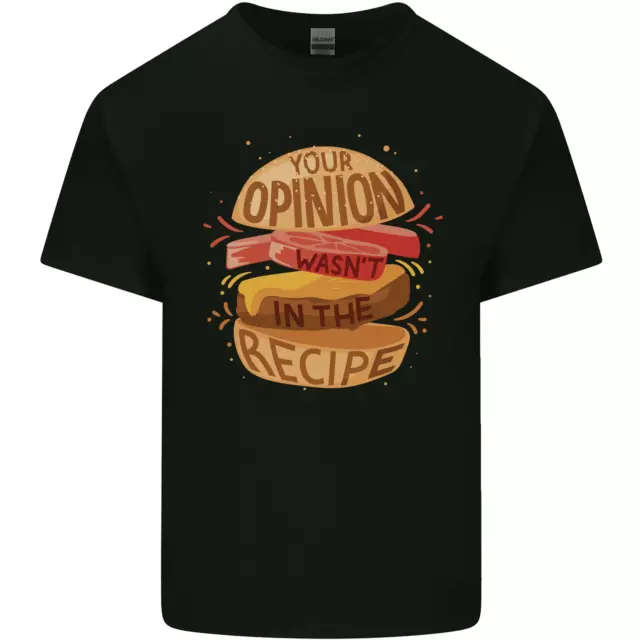 Food Your Opinion Funny Chef BBQ Cook Mens Cotton T-Shirt Tee Top