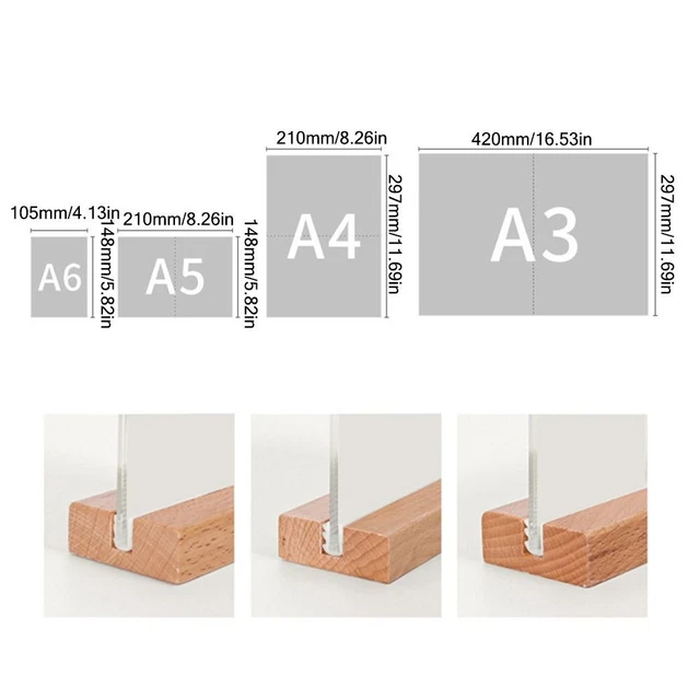 10pz Porta Menu Da Tavolo Formato A5 Orizzontale|Espositori In Plexiglass Trasparente Con Base A L|Espositori Da Tavolo Portalistino Per Menu, QR Code | Leroy Merlin