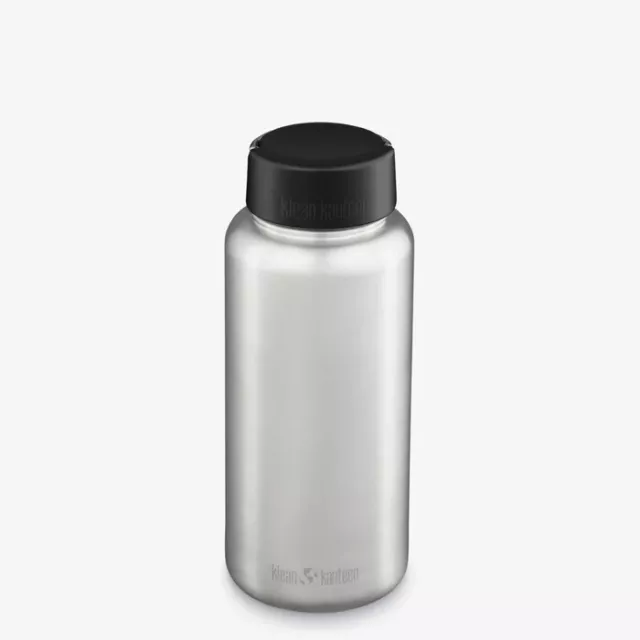 Klean Kanteen 40oz / 1182ml Bottle Wide Loop Cap | Brushed Stainless 2