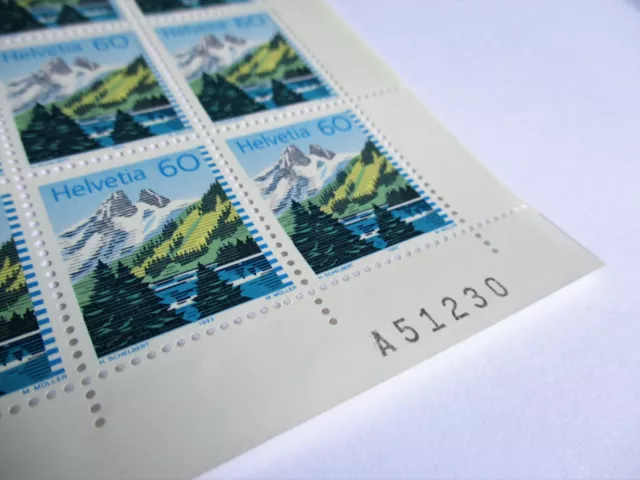 SVIZZERA 1489 vedute parco 1993  (Foglio da Collezione 50 valori) 