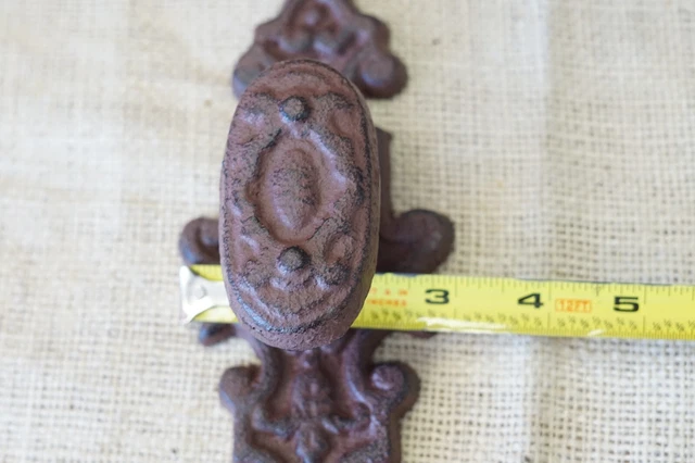 4 Cast Iron LARGE Antique Style FANCY Barn Handle Gate Pull Shed Door Handles 9