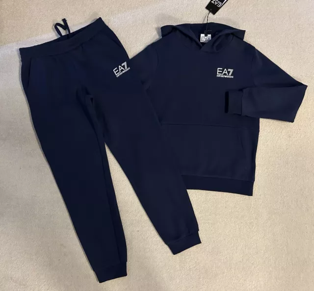 Boys Armani EA7 Fleece Hooded Tracksuit. 100%Authentic New With Tags. Age 12