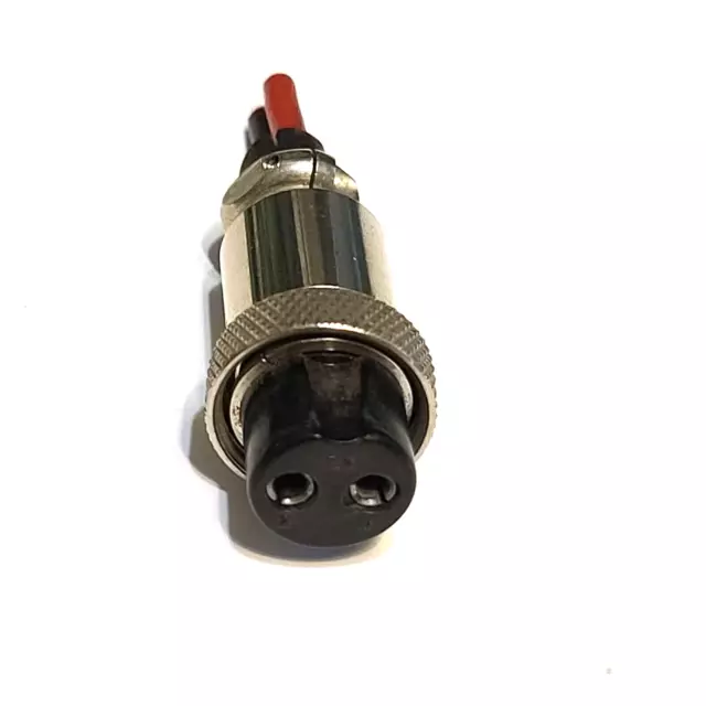 Cb Radio 2 Pin Push In Microphone / Power Connector Plug / Ham Radio 2 Pin