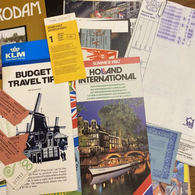 Vintage Holland Ephemera Paper Travel Brochures Tickets Amsterdam Maps Tulips 3