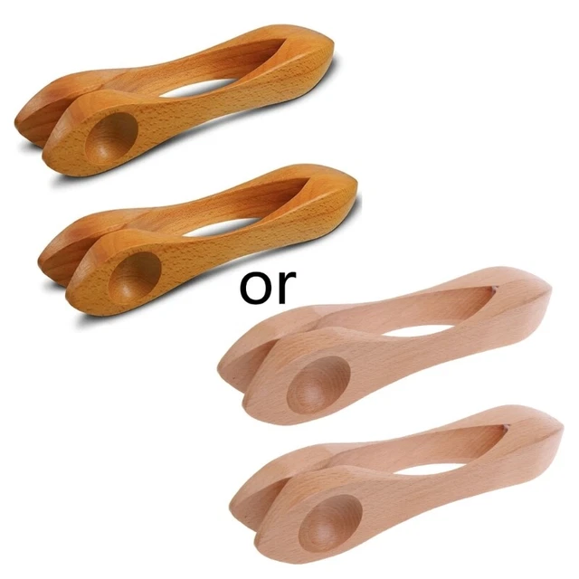 Small Musical Spoons Percussion Instrument Handmade Beech Natural Wood Folk