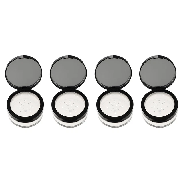 4 pz scatola polvere sfusa con specchio supporto polvere trucco plastica per nappa di polvere