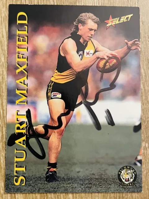 Stuart Maxfield Signed 1995 AFL Select Richmond Tigers
