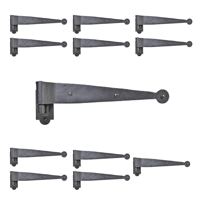 Iron Hinges Black Pintle Hinge Strap Shutter Hinge Offset 2.25 Inch
