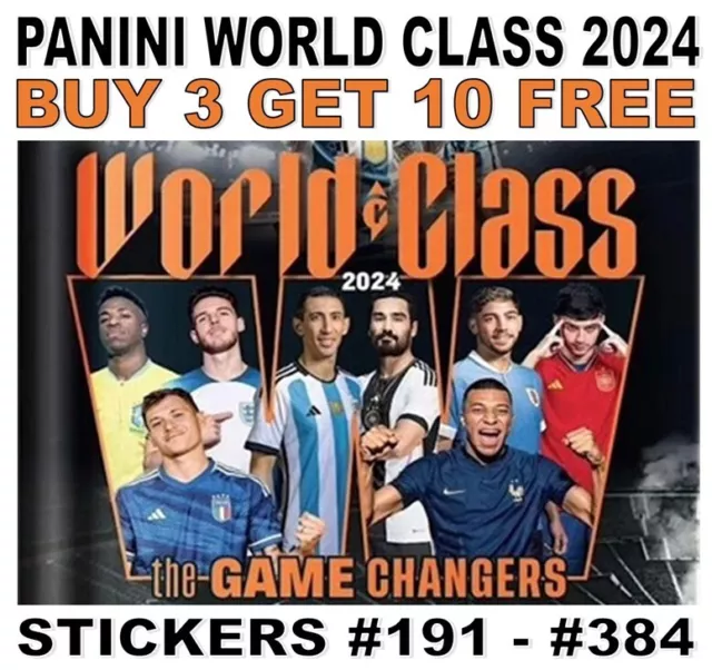 Panini World Class 2024 Sticker Collection #191 - #384 France England Spain