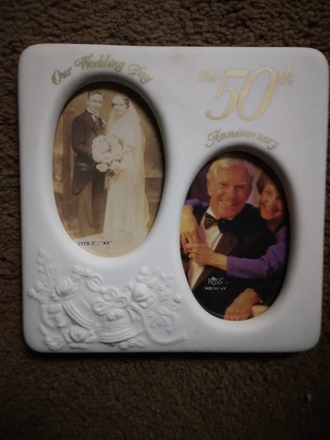 Lot of Two 50th Anniversary Photo Frames - Brand New