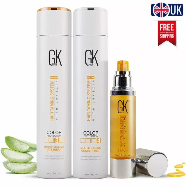 GK HAIR feuchtigkeitsspendendes Shampoo und Conditioner trockener Schaden lockiges krausfreies Serum