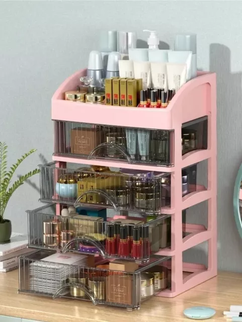 Large Capacity Beauty Box Make Up Storage Drawers Cosmetic Organizer Grid Holder