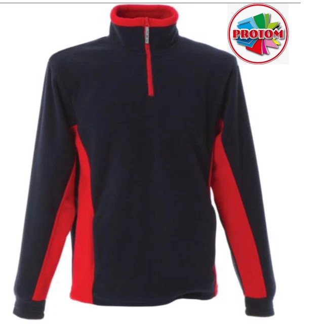 JRC Felpa in Pile RIGA da Uomo a Mezza Zip Collo Alto Invernale con Tasche